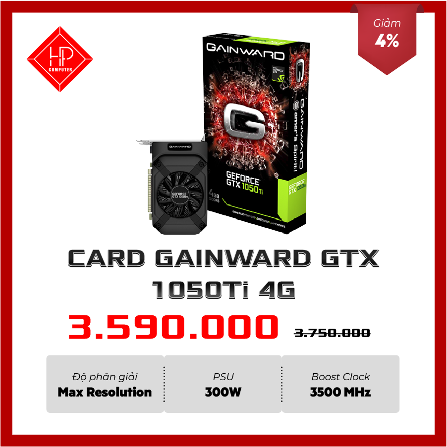 VGA GAINWARD GTX 1050 Ti 4GB