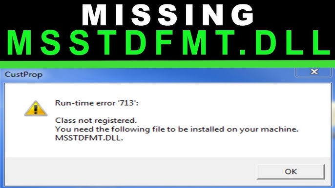 Làm thế nào để fix lỗi Msstdfmt.dll Not Found trên Windown